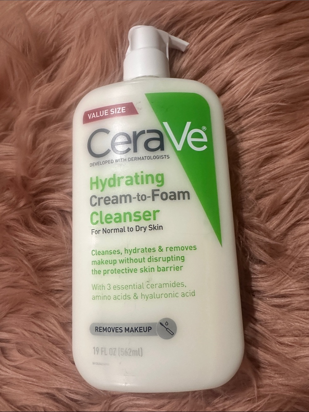 CeraVe Hydrating Cream-to-Foam Cleanser -19oz With Ceramides & Amino Acids